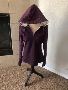 prAna Breathe Wool Blend 1/4 Zip Hooded Sweater